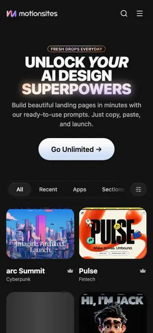 MotionSites mobile